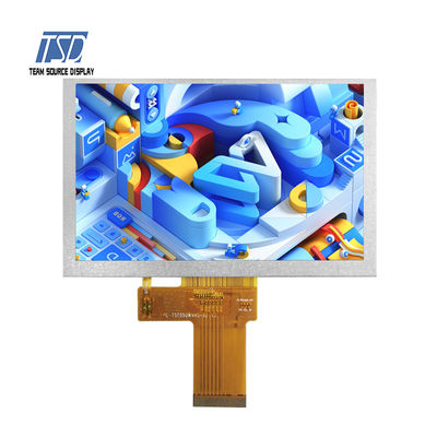 شاشة 5 بوصة 800x480 IPS زجاجية 500nits ترانسل LCD 5 بوصة وحدة واجهة LVDS